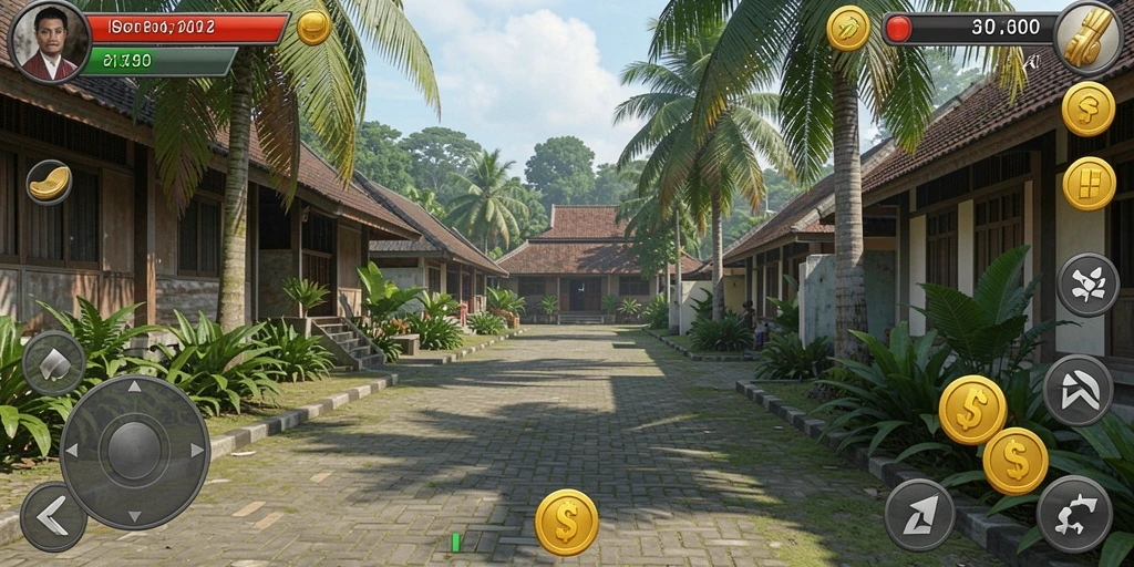 Level permainan yang penuh tantangan dan petualangan seru.